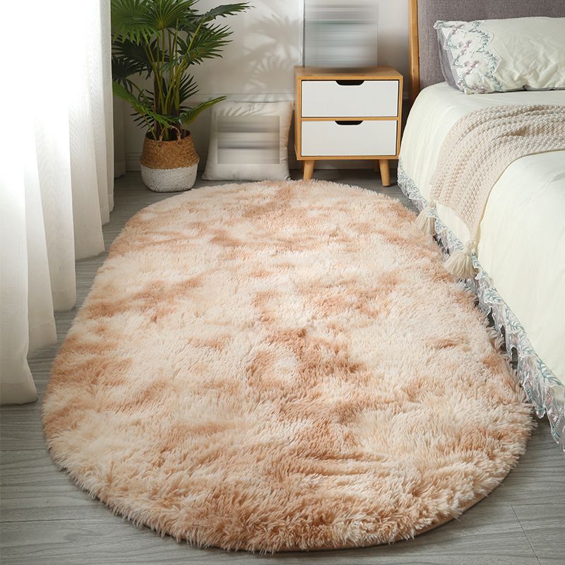 Tapis de chevet minimaliste simple tapis de shag polyester en tapis simple avec support sans glissement