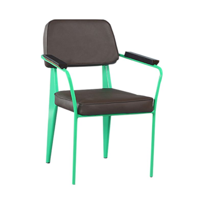 Metal Industrial Arm Chair Open Back Dining Kitchen Room Chair