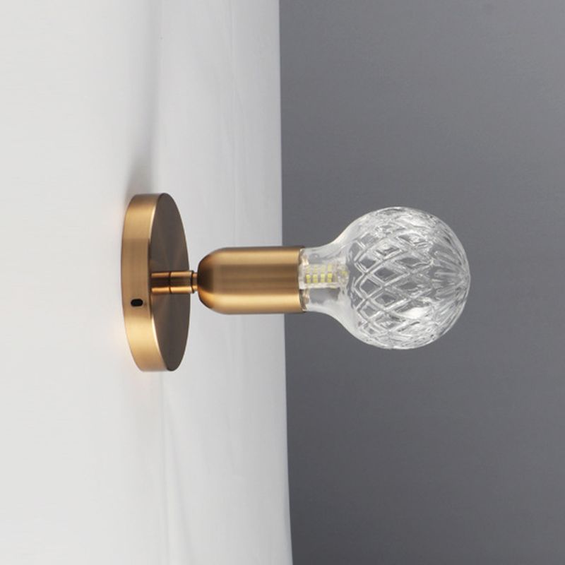 1 Light Wall Light Fixture Modern Glass Wall Mounted Lighting for Living Room
