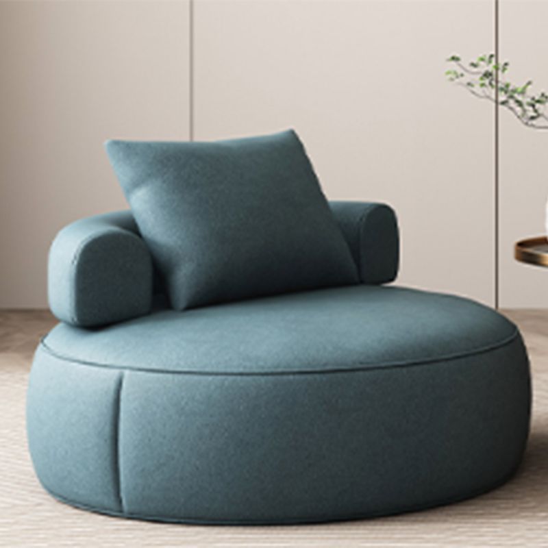 Faux Leather Slipper Chair Armless  Chair with Pillow for Living Room