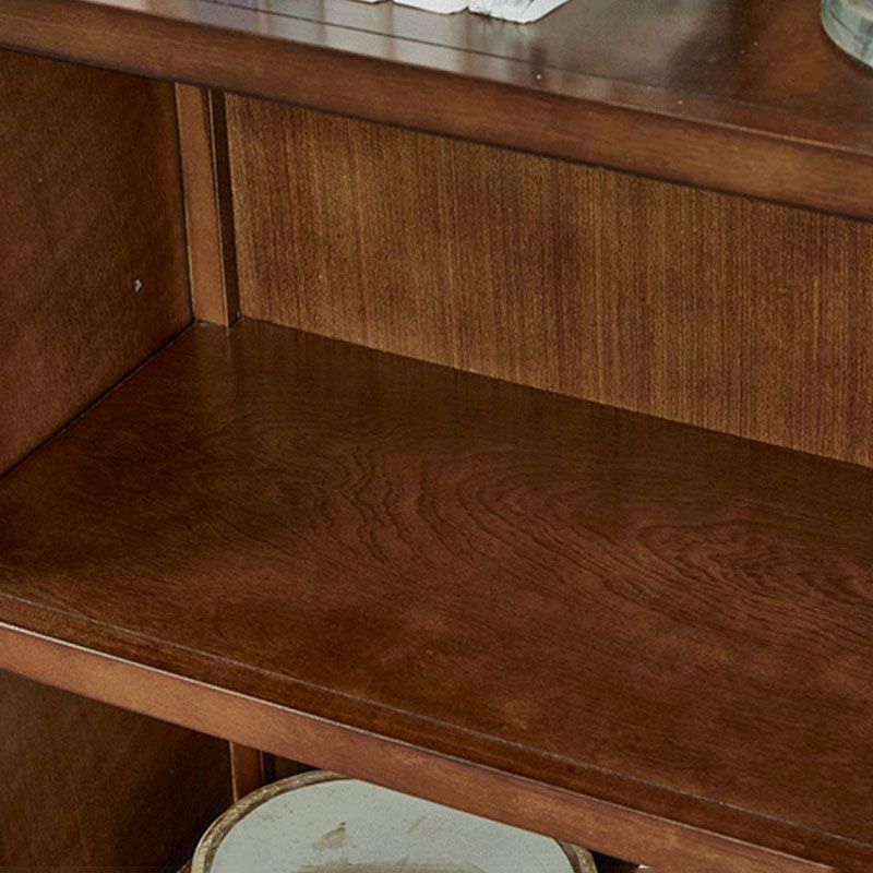 Contemporary Closed Back Standard Bookshelf Wooden Bookcase for Study Room