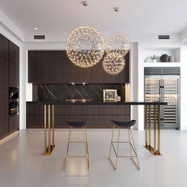 Tavolo da barregle glam tavolo da pranzo in ferro d'oro interno con piedistallo in slitta, solo tavolo