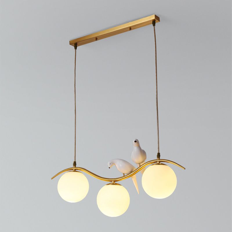 Modern Style Globe Island Pendants Glass Pendant Lights for Dining Room