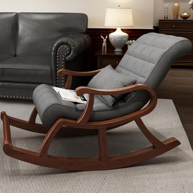 26.37" L x 59.05" W x 35.03" H Solid Wood Lounge Chair Sloped Arm Accent Chair