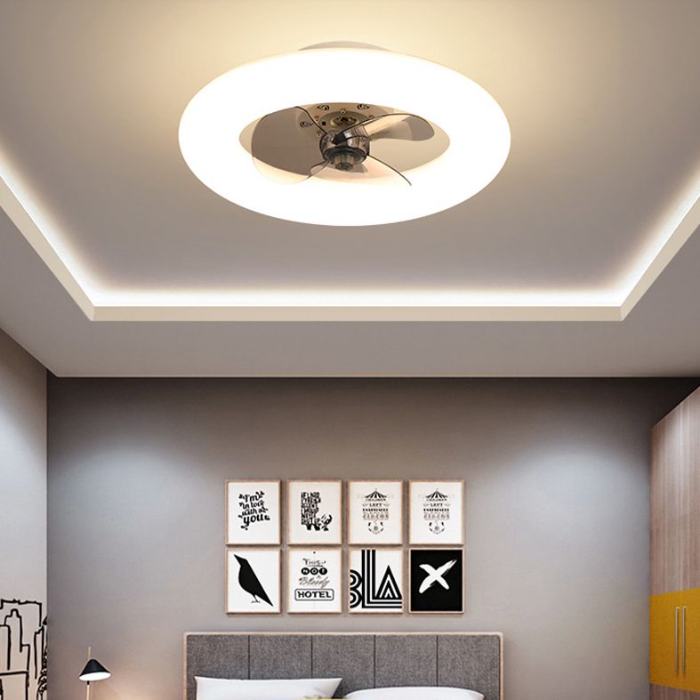 Einfacher stilvoller Donut -förmiger Lüfterlampe Acryl -Esszimmer LED SEMI BUSH Deckenleuchte