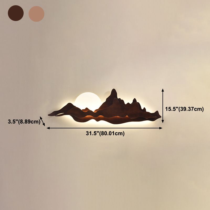 1 luci di luce unica unica in stile moderno illuminazione a parete in legno per camera da letto