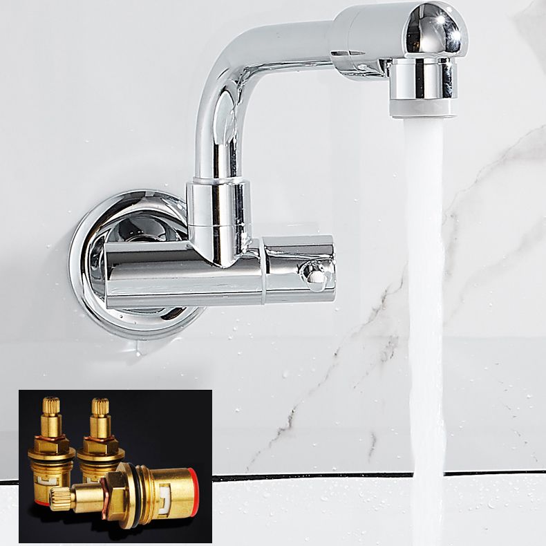 Wall Mounted Metal Tub Filler Low Arc Waterfall Bathtub Faucet