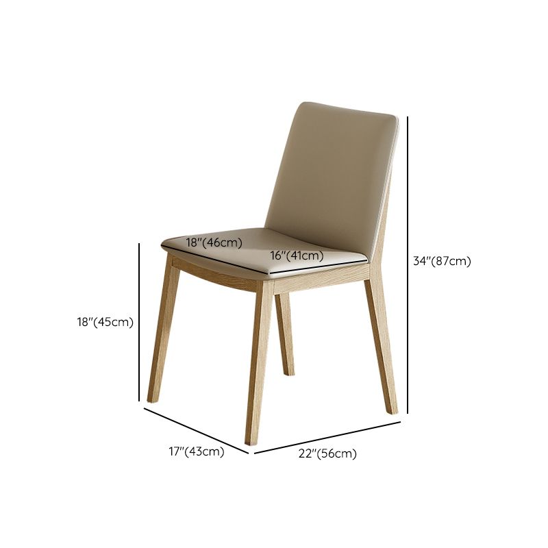 Contemporary Style Solid Wood 4 Legs Home Use Dining Side Chair