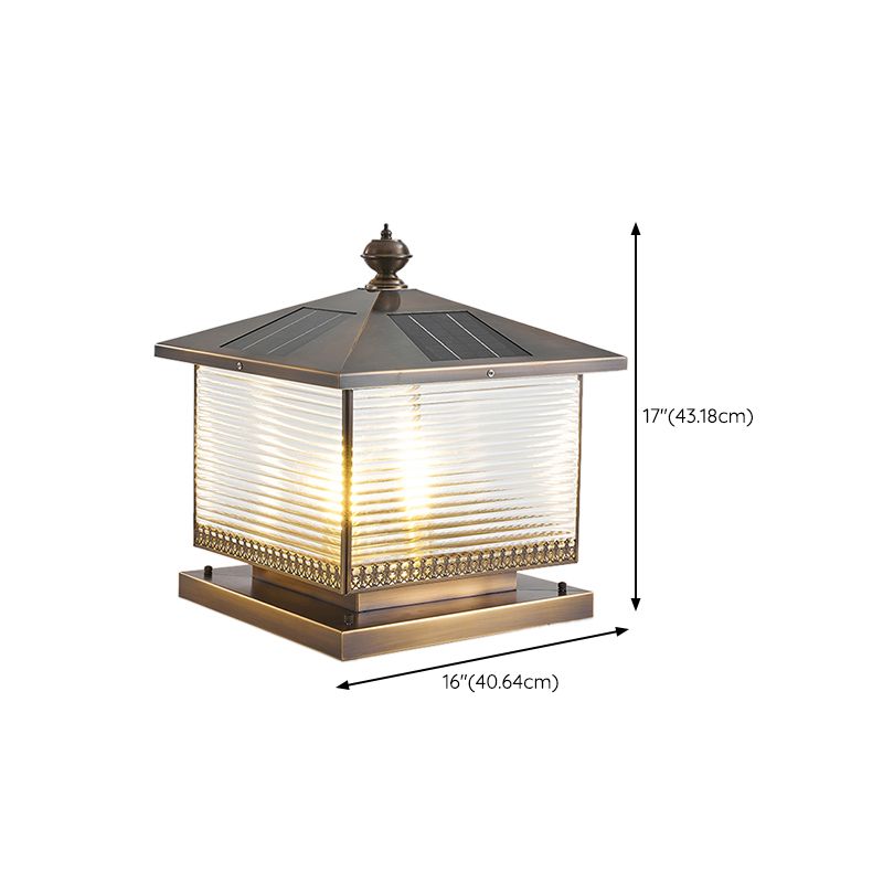 Contemporary LED Pillar Light Minimalist Solar Lighting Fixture for Garden