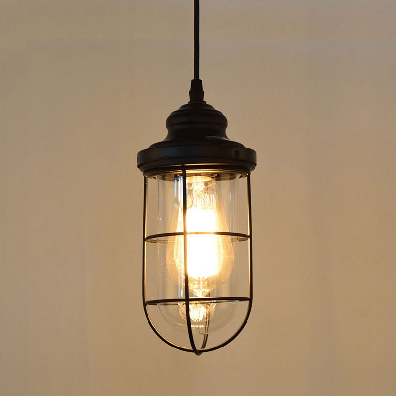 3 Cage lumineuse Loute de plafond suspendu industriel Films de pendentif métallique pour restaurant