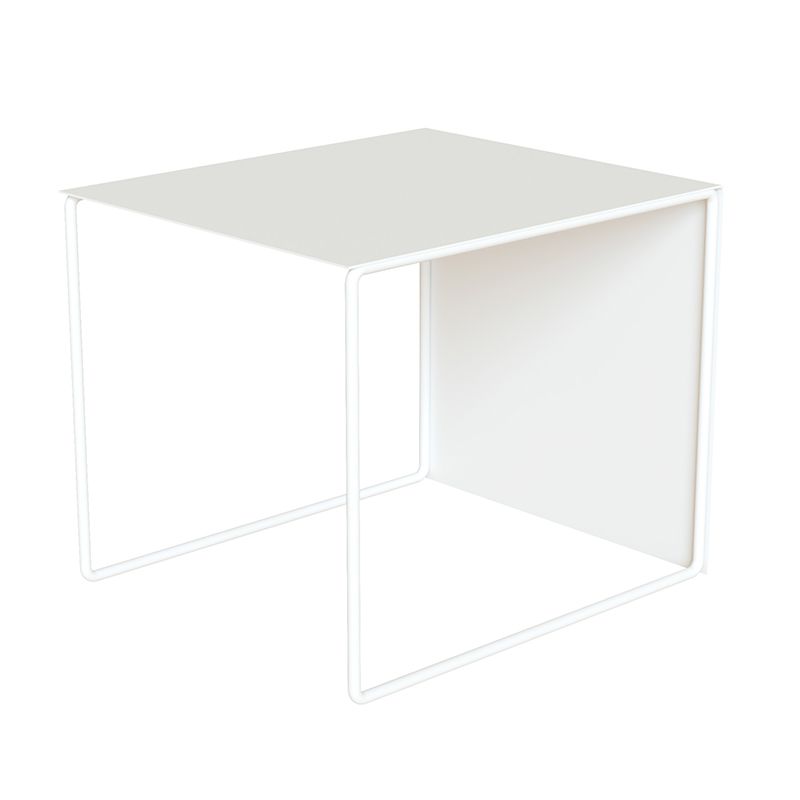 Mid-Century Modern Metal Frame Rectangular Single Coffee Table