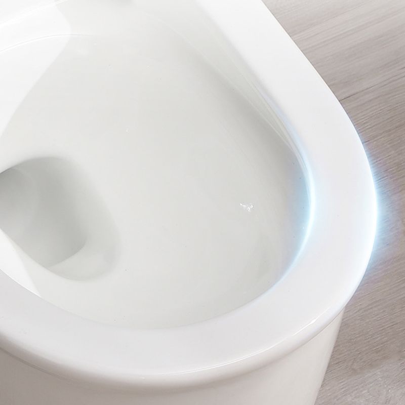 White Ceramic All-In-One Toilet Modern Floor Mounted Toilet Bowl