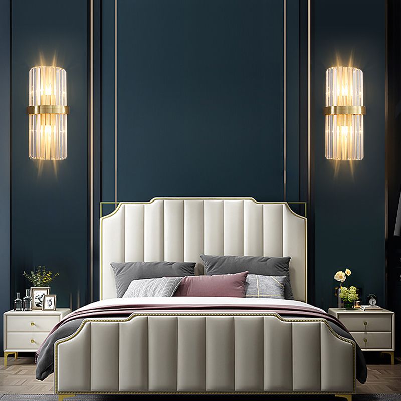 Postmoderne Kristallwandleuchten Metallwandmontage Leuchte für Wohnzimmer