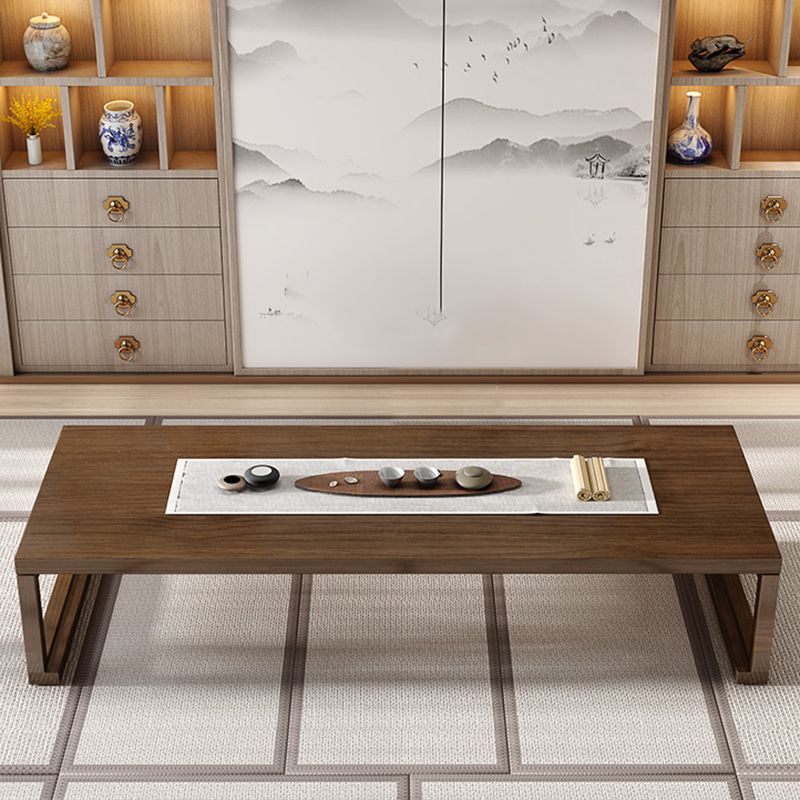 1 Rectangle Coffee Table Solid Wood Sled Single Coffee Table