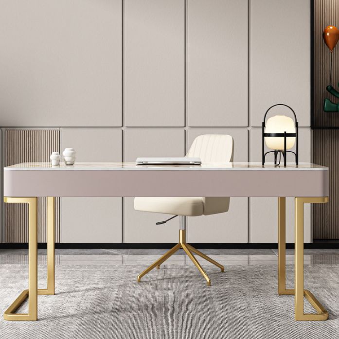 Cable Management Office Desk with Drawers Writing Desk Sled for Home