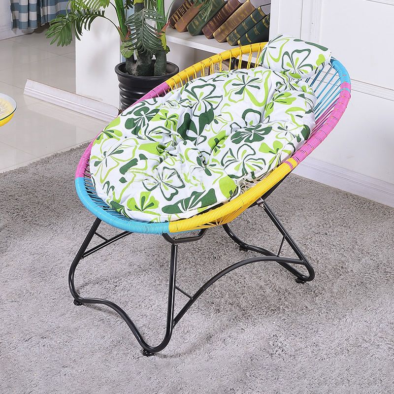 Iron Base Rocking Chair Lounge Simple Plastic Material Chair for Living Room