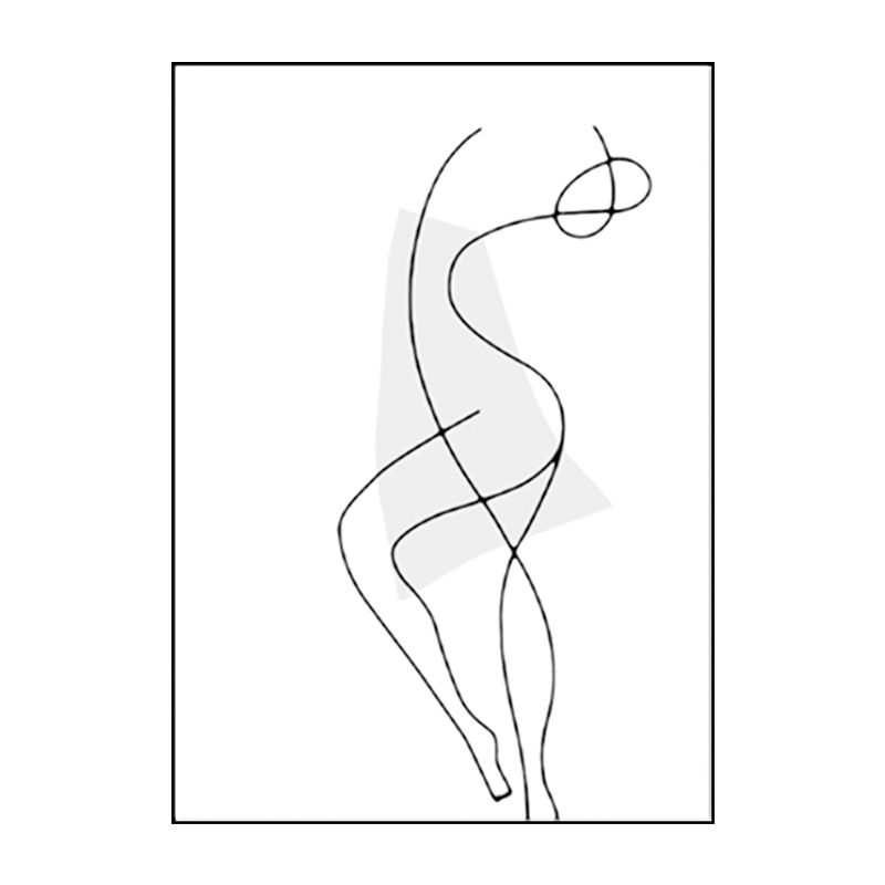 Dancing Figure Image Wall Decor Nordic Textured Bedroom Canvas, Multiple Size Options