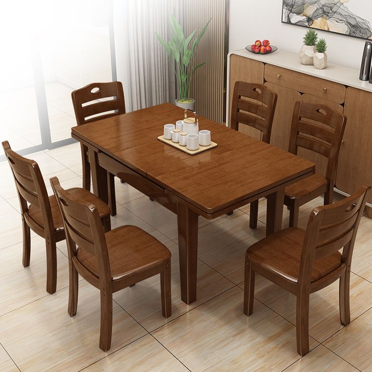 Traditional Style Standard Solid Wood Dining Room Set of Rectangle Shape for Kitchen Table Set