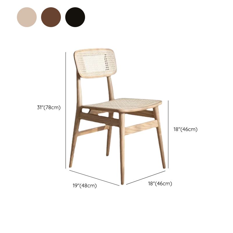 Industrial Side Chair Open Back Wood Dining Room Chair for Dining Room