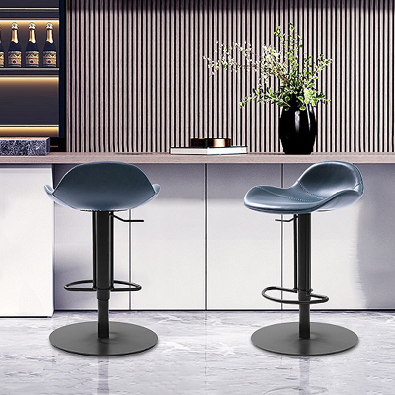 Leather Bar Stool Adjustable Backrest Swivel Counter Stool for Bristol
