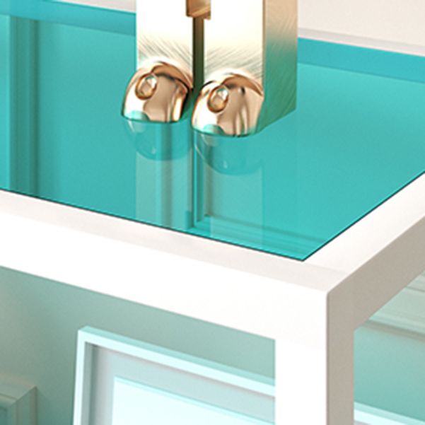 1-Tier Standard Bookshelf Modern Style Open Back Acrylic Bookcase