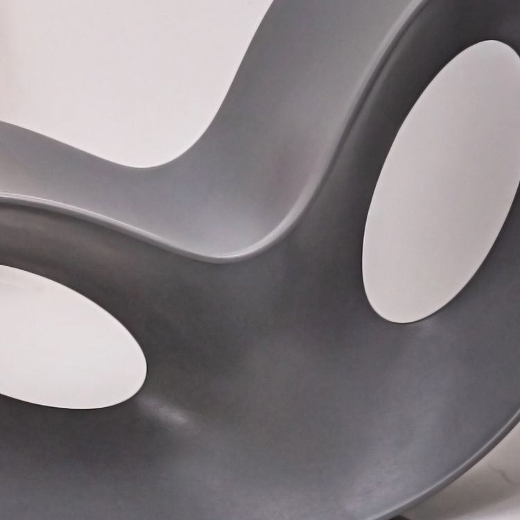 Modern Recycled Plastic Rocker Chair Stain Resistant Rocking Chair for Living Room