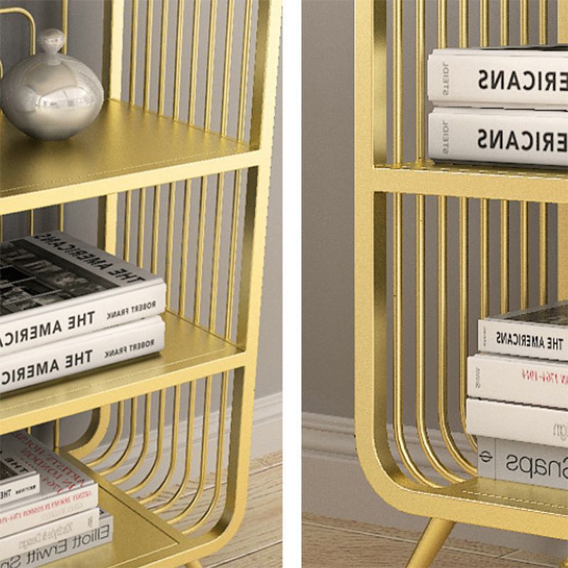 Glam Closed Back Shelf Bookcase Metal Book Shelf for Study Room