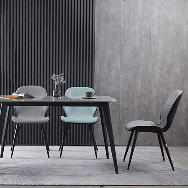 Armless Kitchen Dining Side Chair Industrial Wingback Side Chair