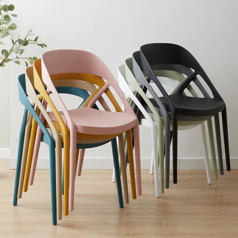 Home Side Chair Plastic Dining Armless Stacking Side Kitchen Chair