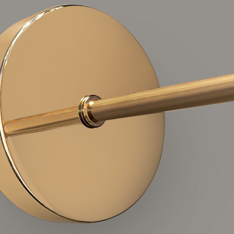 1-Light Sconce Light Fixture Modern Style Conical Clear Crystal Wall Mounted Lights in Gold