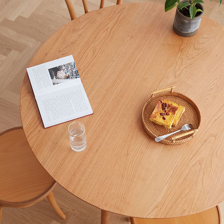Massief houten dinettetafel van 1,20 meter, moderne eettafel rond voor thuis