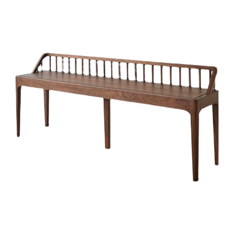 Contemporary Ash Wood Bench Indoor Seating Bench with 4 Legs