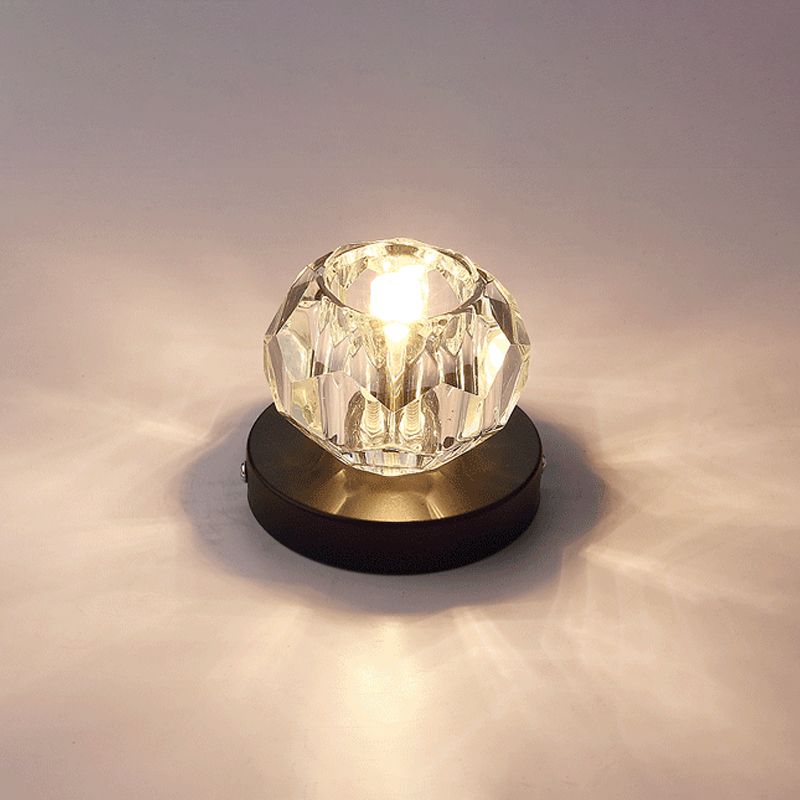 Globe gefacetteerde kristallen inbouwarmatuur Eenvoud LED dichtbij plafondlamp voor gang