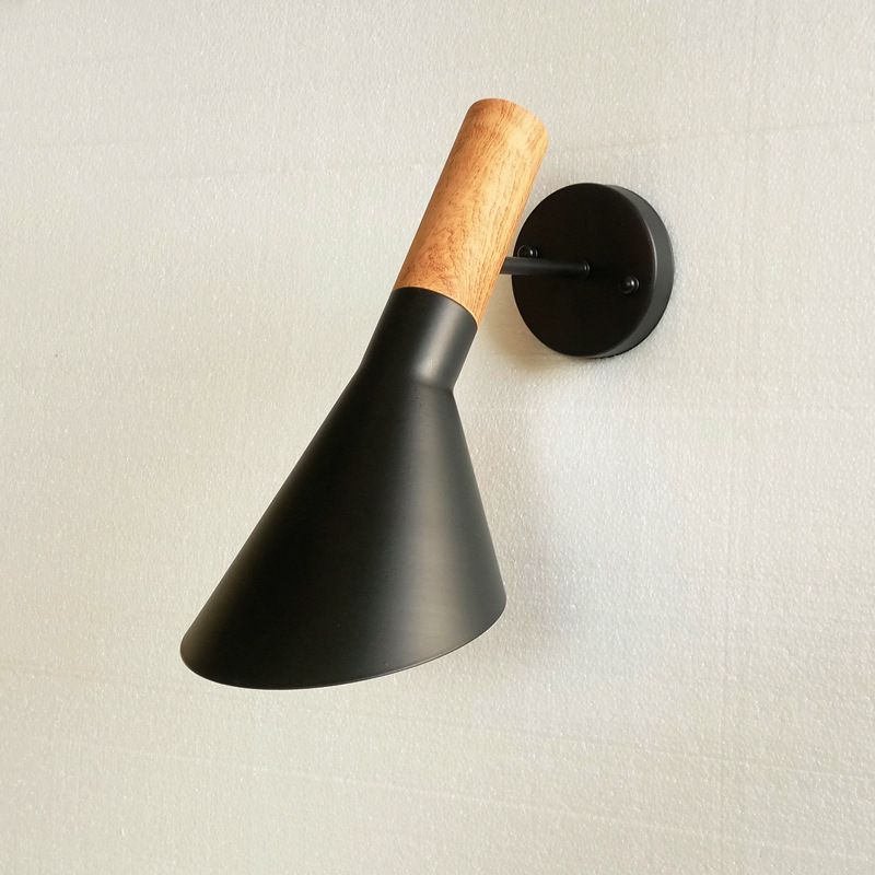 Industrial Style Hourglass Shape Wall Sconce Metal 1 Sconce Light in White/Black