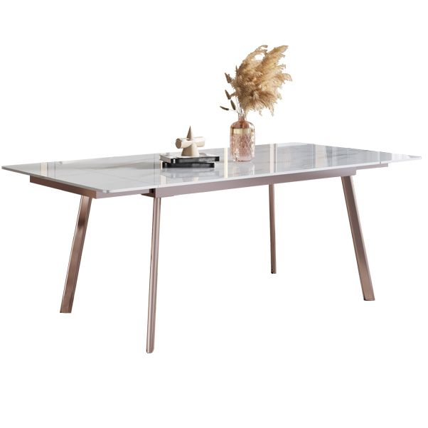 Luxury 1/4/5/7 Pieces Dining Set Sintered Stone Extendable Dining Table with Chairs