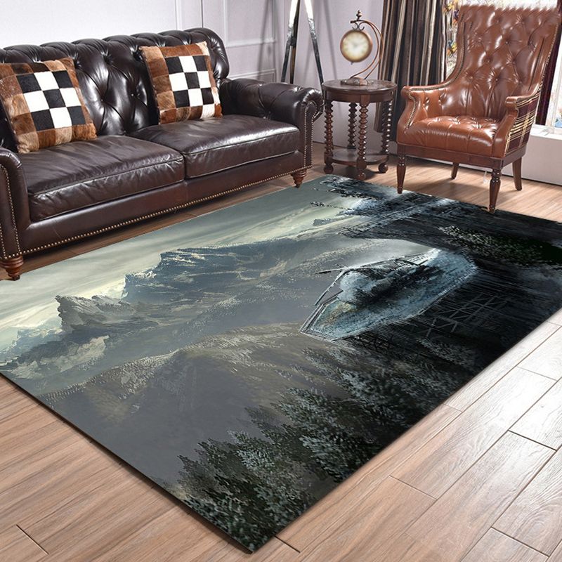 Novelty Area Rug Polyester 3D Printing Carpet Washable Area Carpet for Living Room