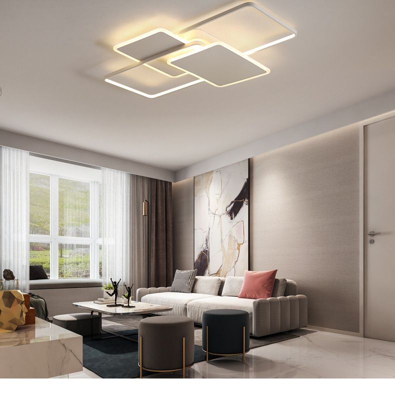 Traverse Plafonnier Plafonnier Minimaliste En Métal Salon LED Plafonnier Éclairage