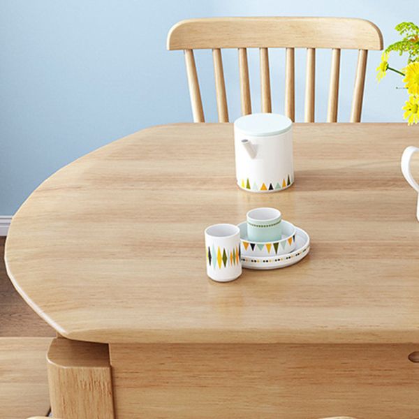 Tavolo da pranzo in legno massiccio in stile moderno tavolo da casa rettangolo con 4 gambe per la casa