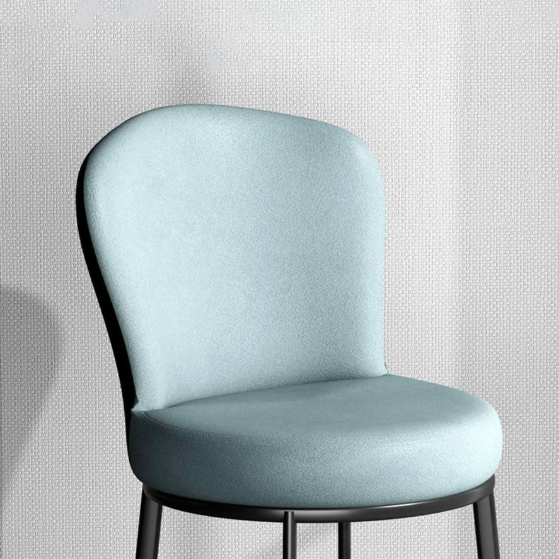 Sillas laterales tapizadas de estilo contemporáneo, silla sin brazos con respaldo sólido para uso doméstico