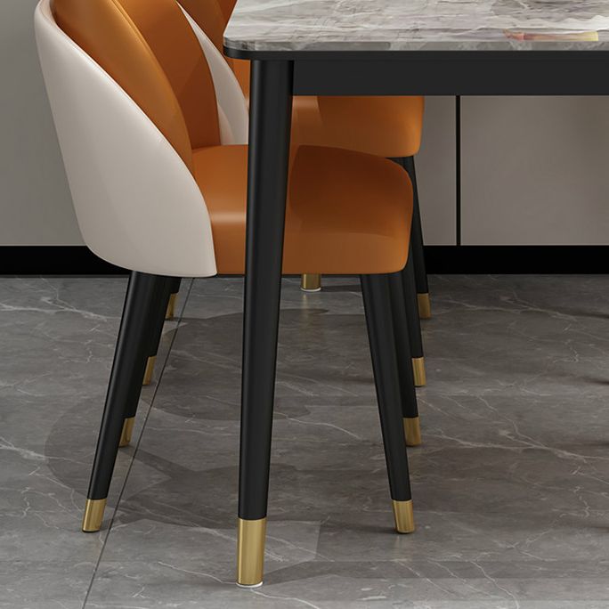 1/2/5/7 Stücke moderne Esszahlen Sintered Stone Dinette Tischset mit Stühlen