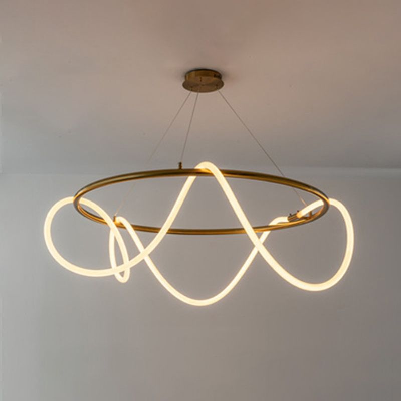 Modern Nordic Light Luxury Simple Style LED Pendant Chandelier Light for Dining Room