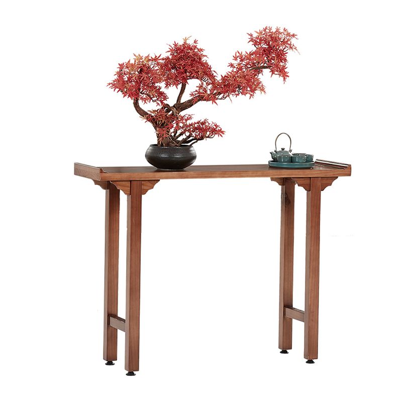 12 Inch Wide Accent Table Mid-Century Modern Rectangle Wooden Console Table