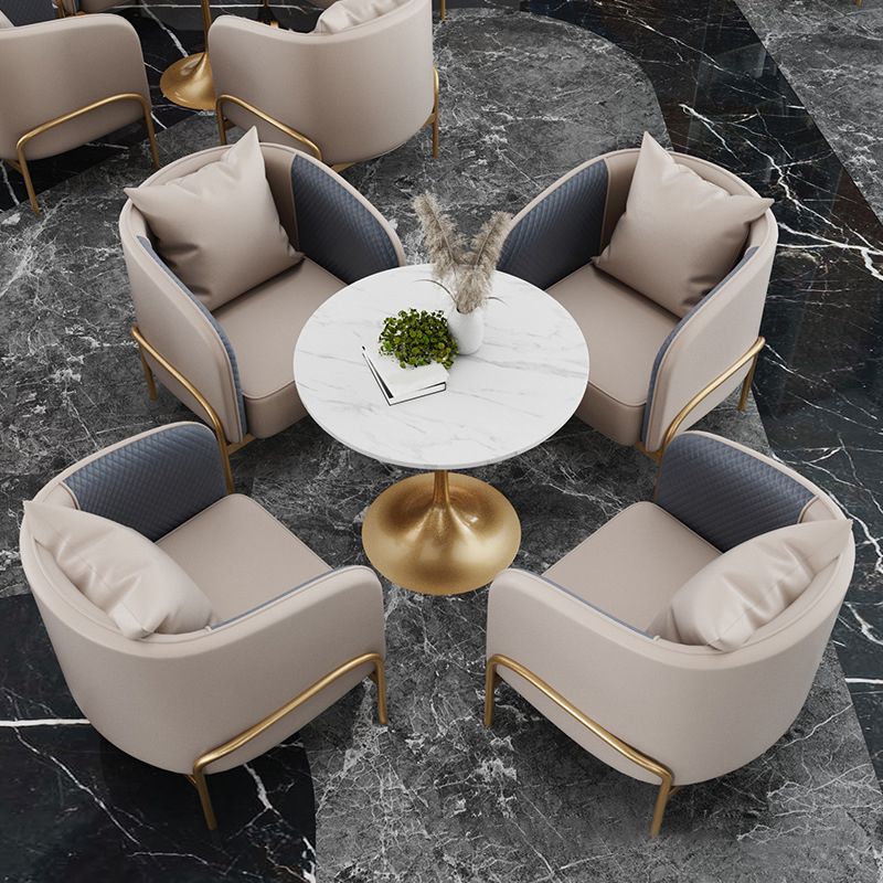1/2/5 Pieces Dining Set Modern Style Sintered Stone Dining Table Set for Home Use