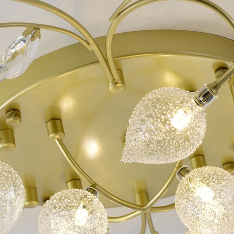 Lámpara de techo de múltiples luz iluminación de techo de vidrio de estilo moderno para sala de estar