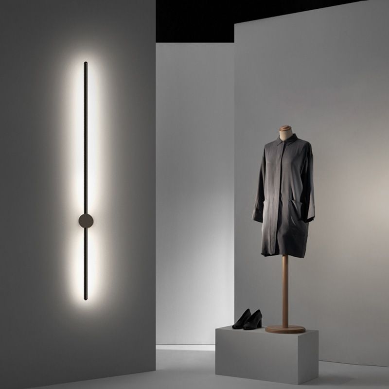 Soggiorno LED SCONCE LUMINA ALLA LAMA NORME NORME NORME MONTO MONTO CON OMBIO DI METALE LINEA