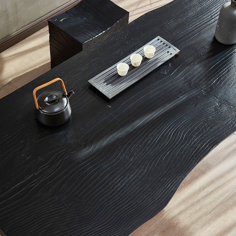 Modern Black Wood Dining Table Specialty Dining Table for Kitchen