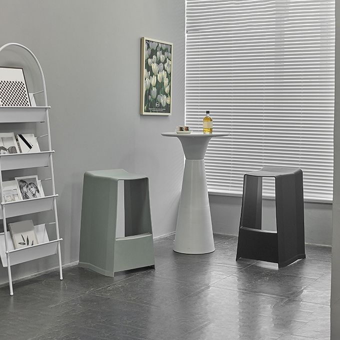 Plastic Bar Stool Modern Style Backless Bar Stools for Living Room