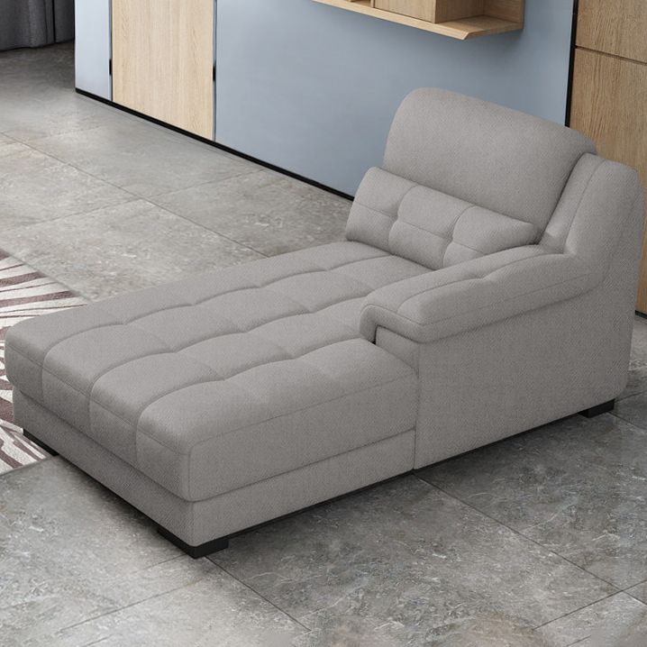 Modern Upholstered Chaise Lounge Couch Linen Blend Chaise Lounge Chair