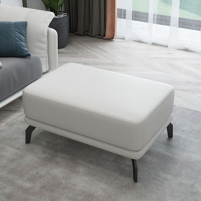 Rectangle Footstools Genuine Leather 23.4 Inch Width Standard Foot Stool