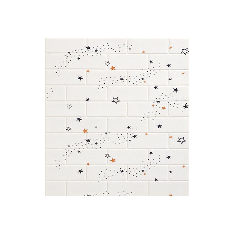 XPE Foam Wall Paneling Star Print Square Waterproof Wall Paneling for Living Room